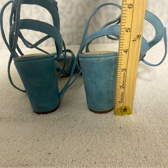 Gianni Bini Womens Keelin Light Blue Suede Block Lace Up Heel Sandals Size 9M - Picture 5 of 7